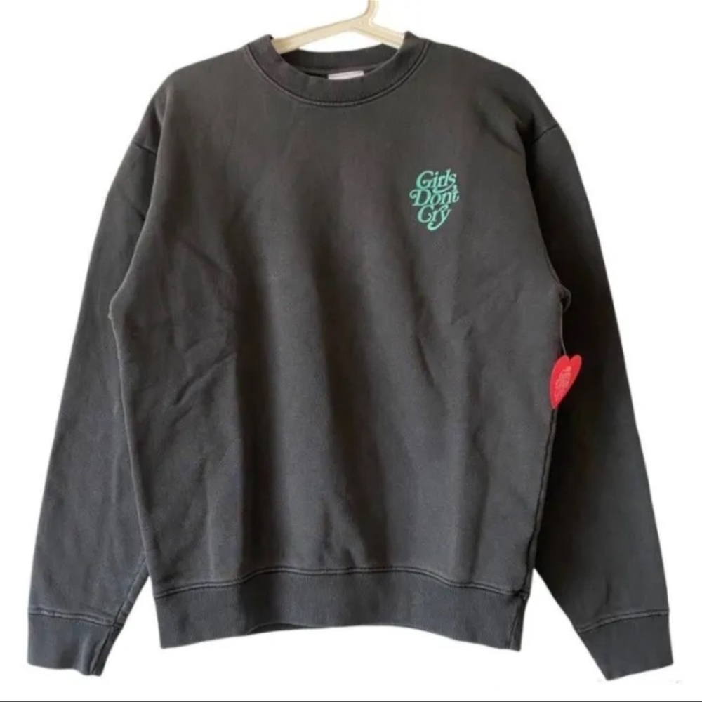 Brand New Girls Dont Cry GDC Tonal Vintage Black Crewneck SZ XL
